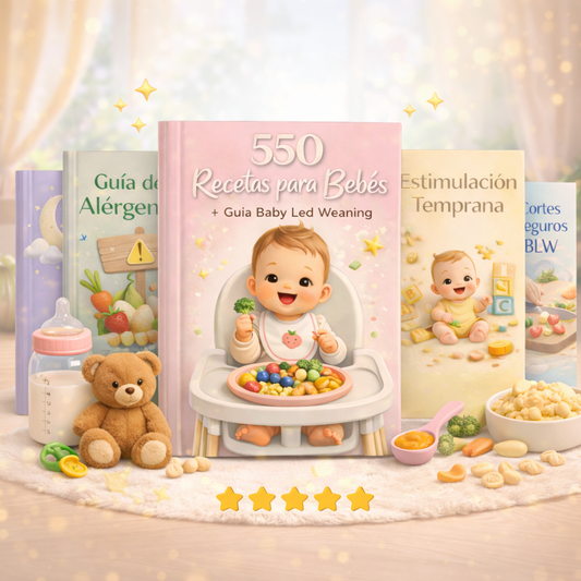 +500 Recetas para tu bebé + Guía de BLW y 6 Regalitos Extra🎁